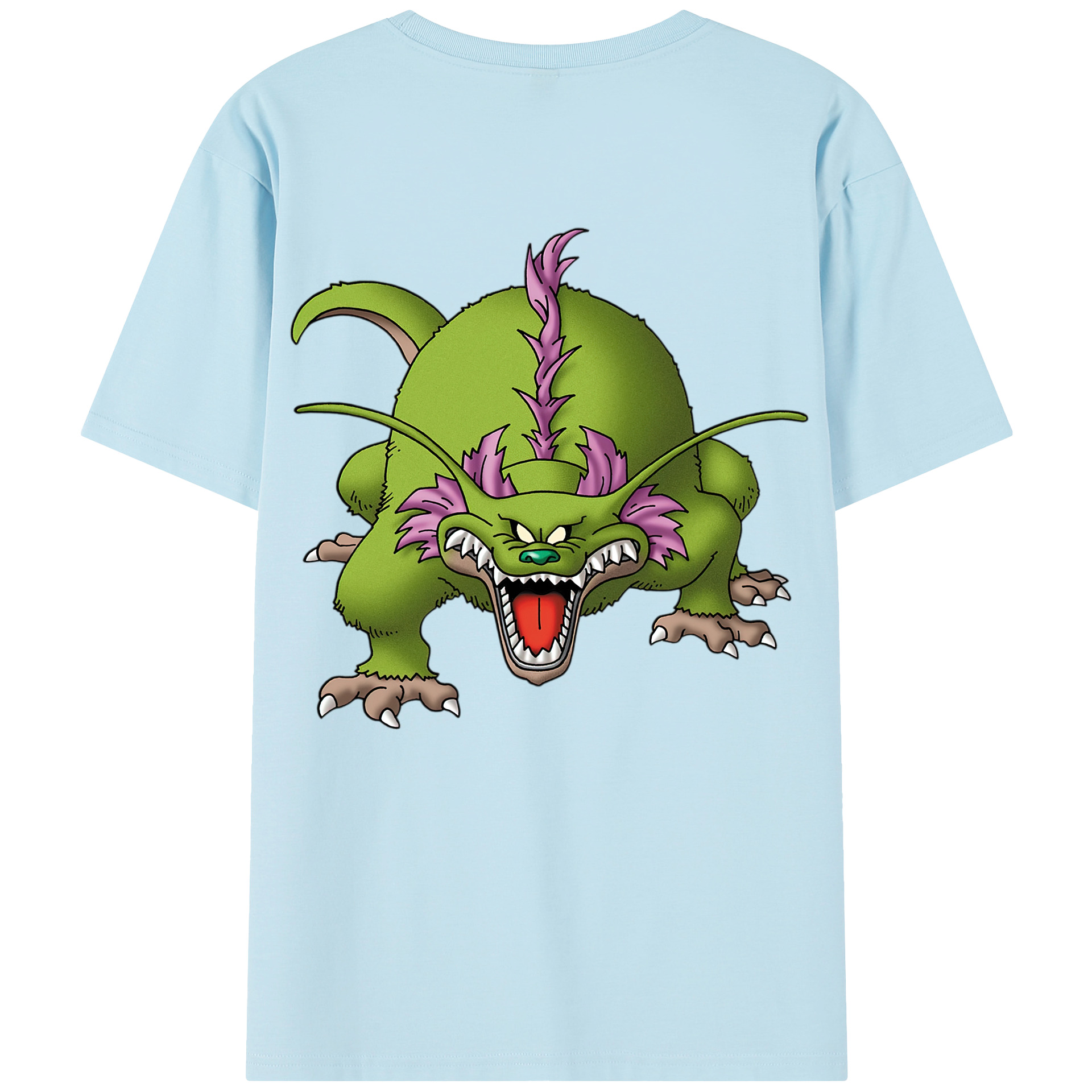 （画像用） ドラゴンクエスト Doragon Kuesuto Dragon Quest 綿100％半袖Tシャツ（背面プリント）